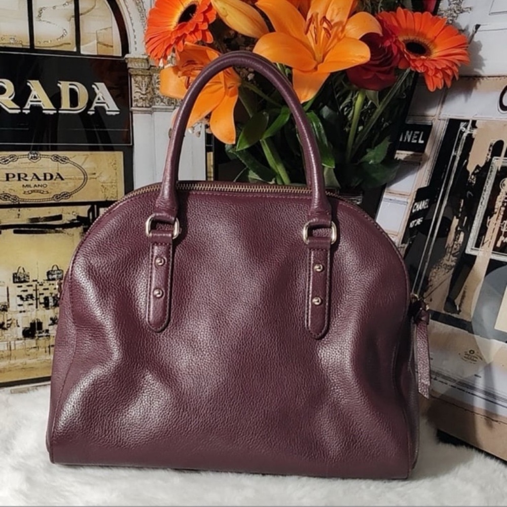 Kate Spade Plum Leather Satchel - Picture 2 of 11